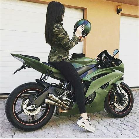 Yamaha R6 Verde Biker Girl Motorcycle Sports Bikes Motorcycles Hot Sex Picture