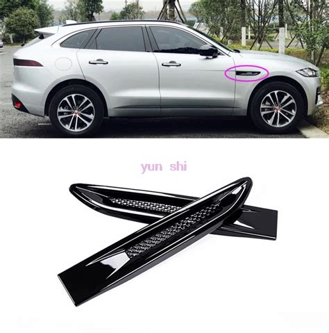 Pcs Abs Car Front Fender Decoration Side Air Vent Nozzle Stickers Car