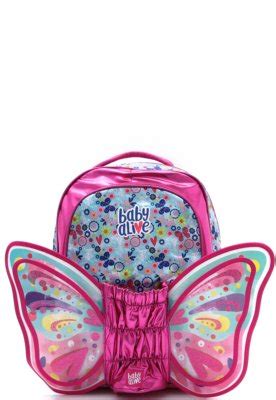 Mochila Pacific Baby Alive Butterfly Rosa Compre Agora Dafiti Brasil