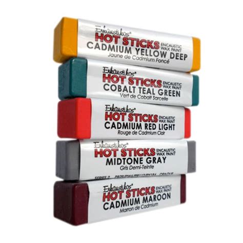 Enkaustikos Hot Sticks Rich Tones Set Of 5 13ml Jerry S Artarama