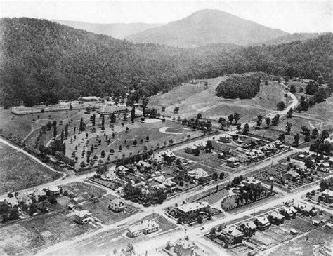 Aerial view of Mountain Park and the little bit of South Roanoke that ...