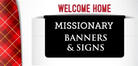 Lds Missionary Banners And Signs Customizable