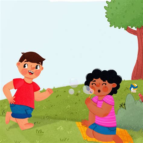 Childhood games. Children's illustration :: Behance