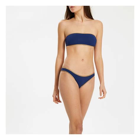 Bikini Bandeau Réversible Hampton Bleu marine Noir Tooshie Mode Adulte