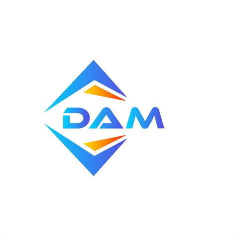 DAM abstract technology logo design on white background. DAM creative initials letter logo ...