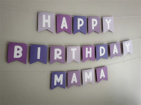 Personalized Birthday Banner Purple Birthday Banner Purple Party Banner ...