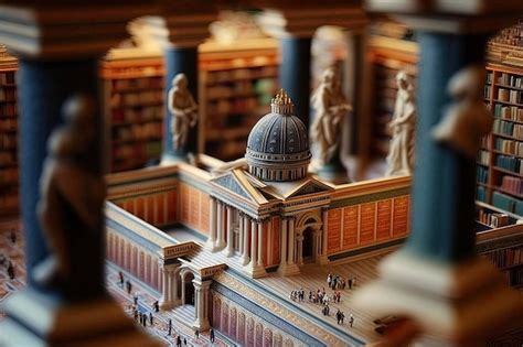 Premium Photo | Miniature View of the Vatican Library in Vatican City