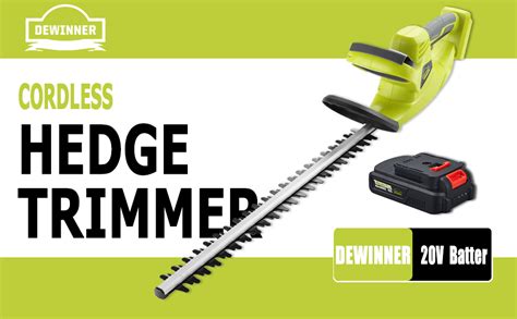 Cordless Hedge Trimmer Dewinner V Mah Lithium Ion With Battery