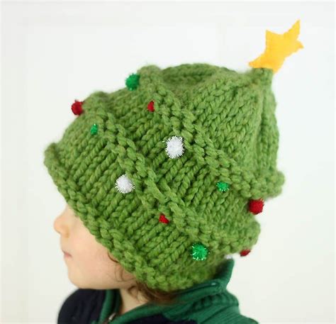 Loom Knit Christmas Tree Hat Wiser Home Design