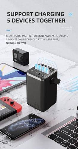 Powerbank (Повербанк) O2 PROJECT 60000мАч 65W для ноутбука / макбука YT ...