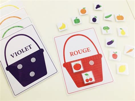 Two Matching Cards With Pictures Of Fruits And Vegetables On Them One