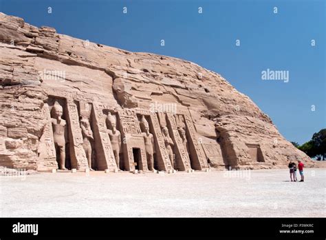 The Temple Of Hathor And Nefertari Dedicated To The Goddess Hathor And