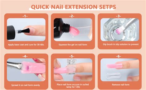 Amazon Sutokaka Poly Extension Gel Nail Kit White Nude Pink Builder Gel Dual Ended Brush