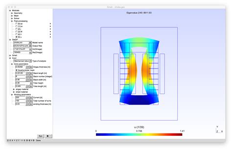 Magnetostriction Onelab