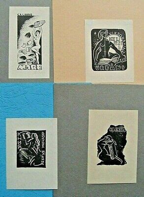 Exlibris Ex Libris Bookplate Nude Erotic Art Mednis Etc EBay