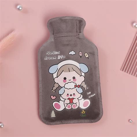 MurahMini Plush Hot Water Bottle Bag Handwarmer Warm Hands Bag Tungku Air Panas Beg Tuam Perut