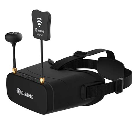 FPV Шлем FPV очки для квадрокоптеров Eachine EV800DM 5.8G black (ID ...