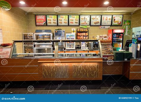 Subway Fast Food Restaurant Interior Editorial Stock Image Image Of