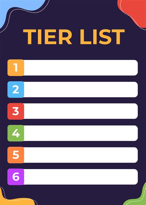 Free Make My Own Tier List Template Edit Online And Download