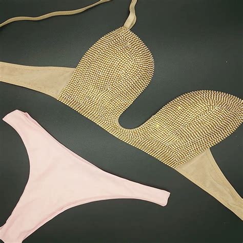 Conjunto De Bikini Con Push Up Para Mujer Traje De Ba O Con Relleno De