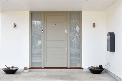 Contemporary Front Door with Sidelights - London Door Company
