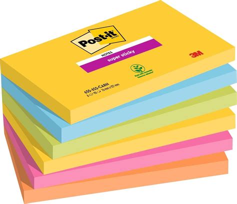 Post It Super Sticky Notes Carnival Collection Packung Mit Bl Cken