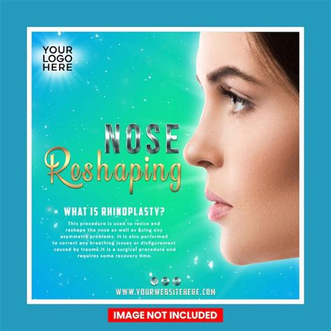 Premium Psd Plastic Surgery Nose Treatment Social Media Post