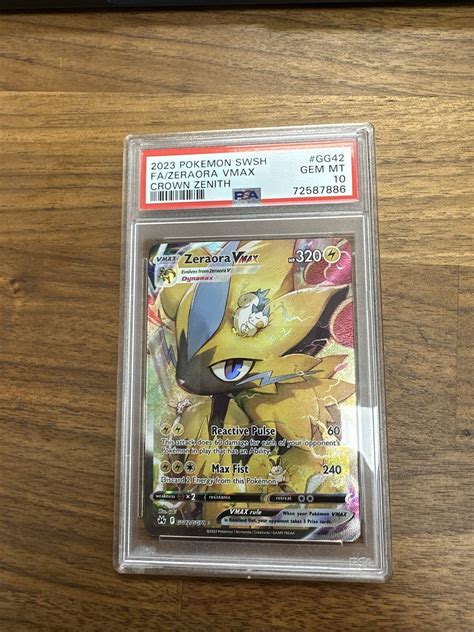 Mavin Pokemon Crown Zenith Full Art Alt Zeraora Vmax Gg Psa