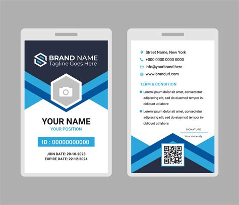 ID Card Template. Office Id card. Employee Id card for your company. Vector illustration ...