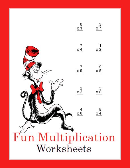 Seuss Inspired Multiplication Math Pack In All You Do Worksheets Library