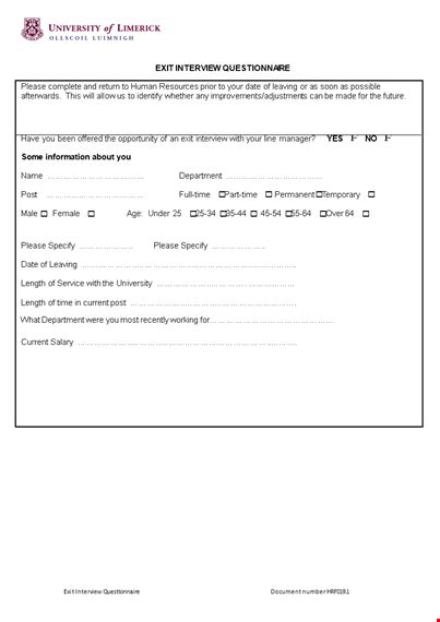 Effective Exit Interview Template For Smooth Departure