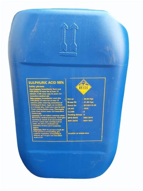 Sulphuric Acid Liquid For Industrial Application At Rs Kg In