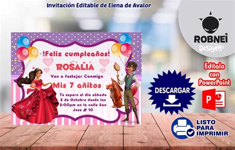 Descargar Invitación de Elena de Avalor GRATIS