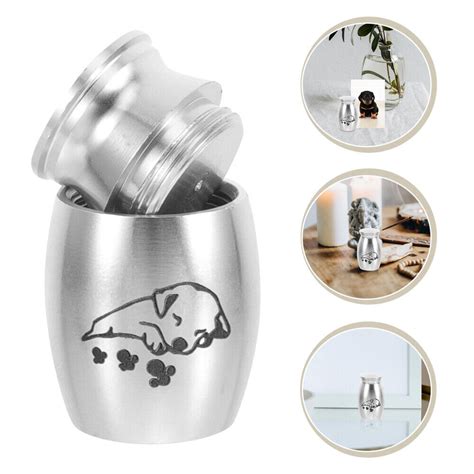 Metal Pet Urn Medium Cremation Stainless Steel Ashes Holder Mini