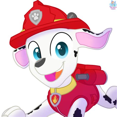 Excited Marshall By Rainboweevee Da On Deviantart Paw Patrol