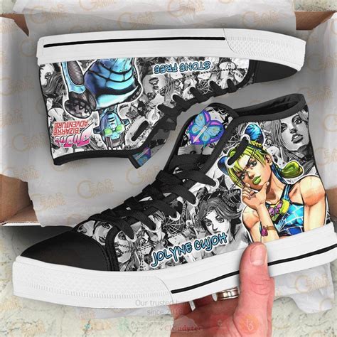 HOT Anime Jojo S Birraze Adventure Jolyne Cujoh Canvas High Tops