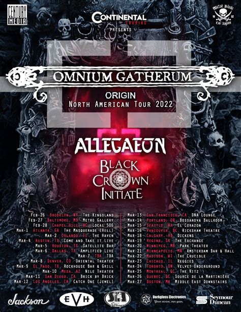 OMNIUM GATHERUM ANNOUNCE ORIGIN NORTH AMERICAN TOUR 2022 NEW ALBUM