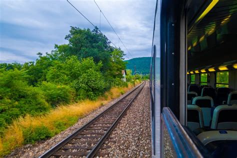 Landscape View from the Train Window Editorial Photography - Image of perspective, line: 237728332