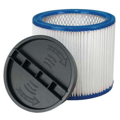 Shop-Vac® CVCFH2 HEPA-Gore Cleanstream Pleated Paper Cartridge Filter for Wet/Dry Shop Vacuums ...