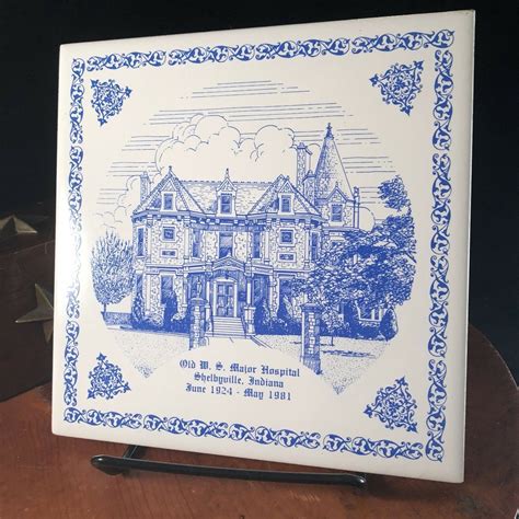 Vtg Old W S Major Hospital Shelbyville Indiana Ceramic Tile | Etsy