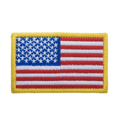 American Flag Patch US Army Military Flag Sew on Patches Embroidered Uniform Emblem-Yellow-1pcs ...