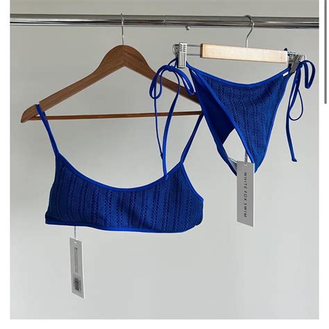 White Fox Boutique Electric Blue Bikini Set BNWT Depop