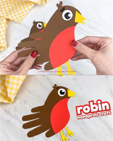 Robin handprint craft for kids – Artofit