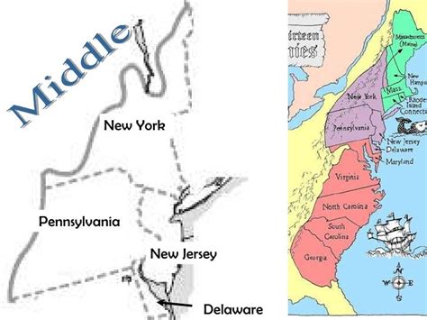 13 colonies map and regional differences