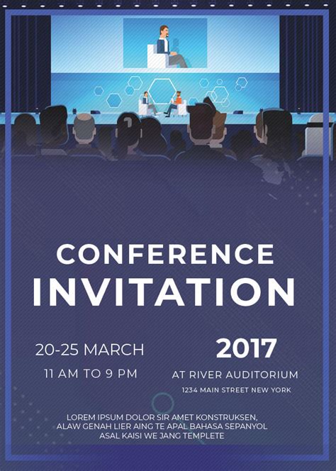 Conference Invitation Free Template In Psd Room Surf