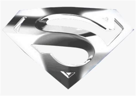 Superman Logo Silver Gray Silver Superman Logo Png PNG Image