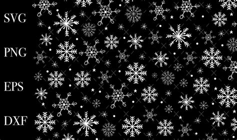 Snowflake Svg, Snowflake Seamless Pattern, Winter Pattern Png ...