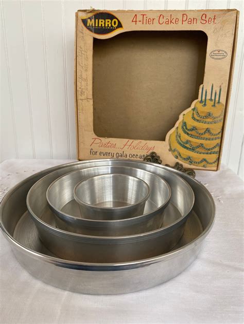 Vintage Mirro 4 Tier Cake Pan Set Aluminum Cake Pans Etsy