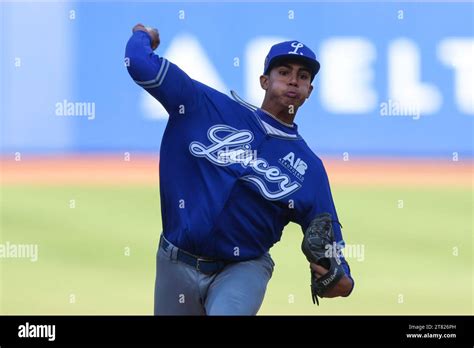 Los Tigres Del Licey Starting Pitcher Adrian Rodriguez 59 Throws