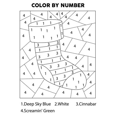 Premium Vector | Christmas Color by Number Coloring Page - Christmas ...